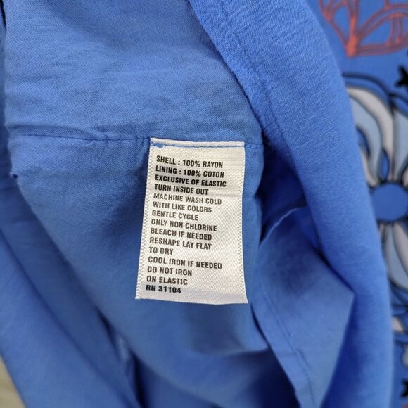 KAARI Blue High Neck Floral Top - Picture 4 of 8